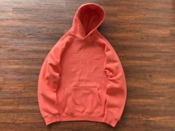 Essential Fear Of God Red Hoodie